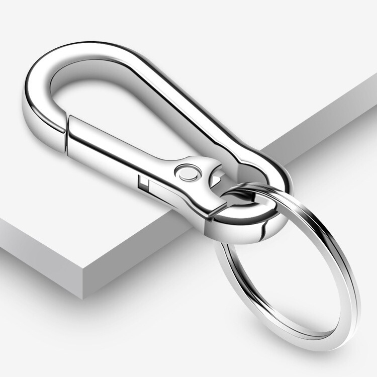 New keychain car key pendant ring waist hanging metal keychain anti-lost simple elegant wholesale
