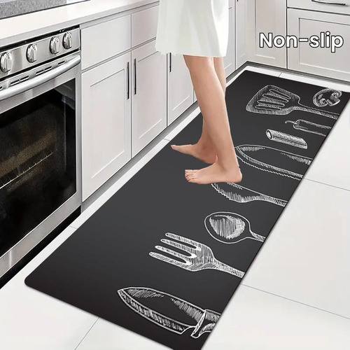 American-style kitchen-specific water-absorbing mat set—dirt-resistant, wear-proof, home-use doormat for entryway and front door decor—dropshipping available