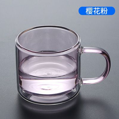 250ml 핑크 이중층 유리