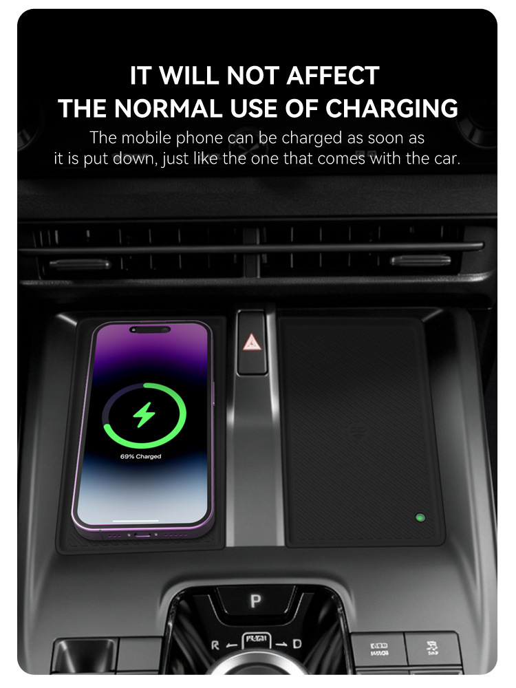 Suitable for 26 Models of Toyota Bz Wireless Charging Silicone Anti-Slip Mat Bz4X Center Console Protection Car Interior Special Accessories Modification