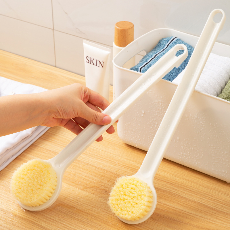 お風呂用品、背中こすりタオル、大人用バスブラシ、お風呂用品、バスブラシ、泥こすり、長柄柔らか毛バスボール|undefined