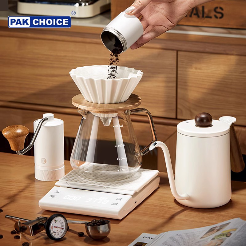 Hand brewed coffee set household American simple hand ground coffee pot combination outdoor portable coffee appliance gift box