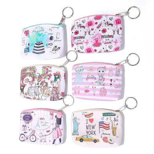 Creative Cartoon Creative PU Zero Wallet Fashion Key Coin Bag Mini Children Bag Lady Wallet
