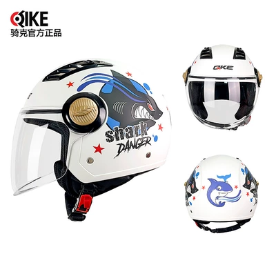 Motosiklet kaskı (dəbilqə) — Helmet Helmet - 002-long-mirror-sub-white-shark-m