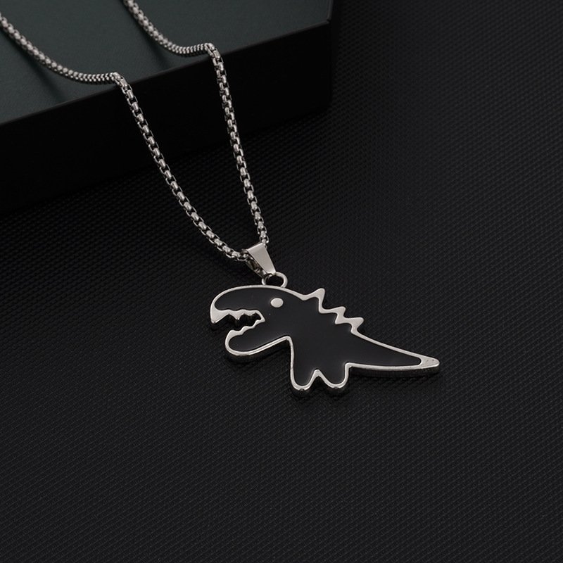 Dinosaur Titanium Steel Necklace For Men And Women Trendy Design_voghion.com