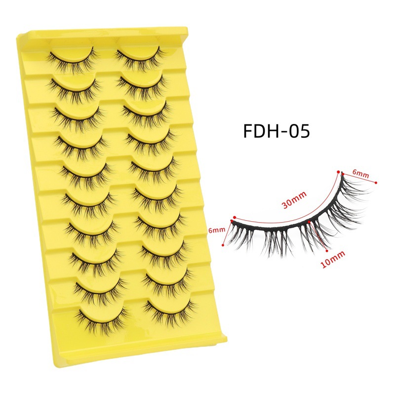 Fábrica al por mayor 10 pares de pestañas postizas 3D tridimensional multi-nivel segmentado pestañas gruesas suministro transfronterizo