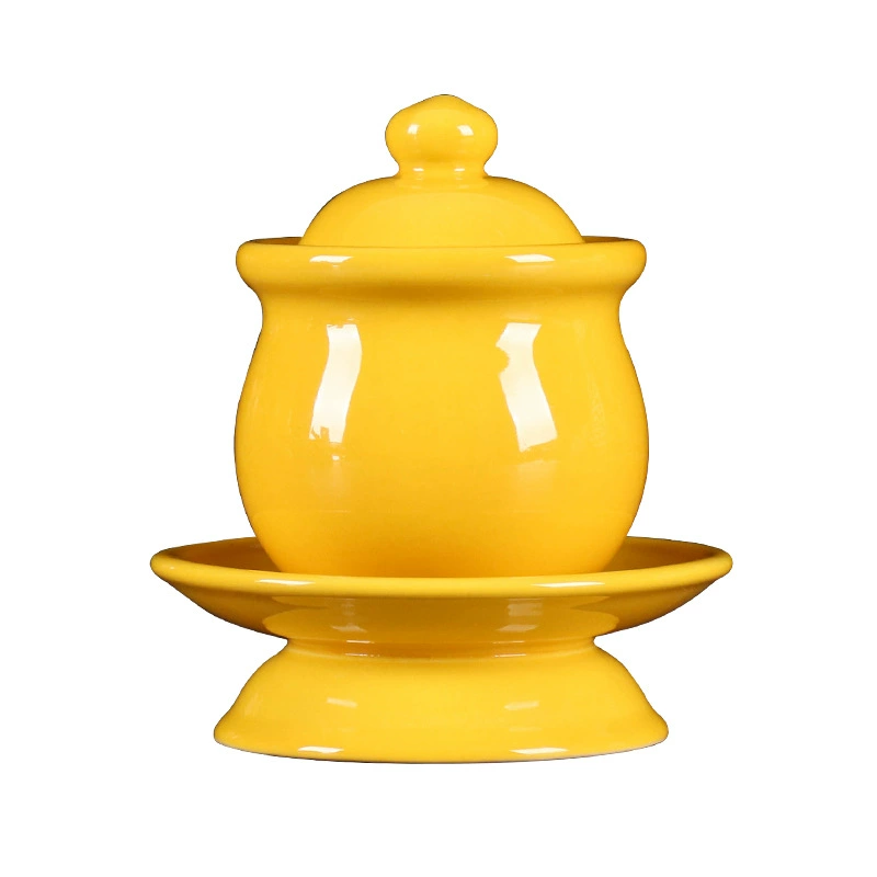 Guanyin water cup water purification Taoist cup water cup water supply Buddha pure water cup ceramic immortal yellow water front holy water supply Buddha