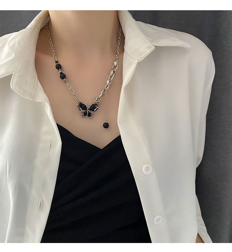 Simple Style Butterfly Titanium Steel Plating Necklace 1 Piece