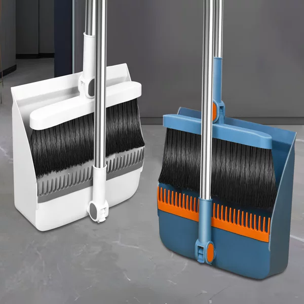 Folding Broom and Dustpan Set for Home Use, Enlarged and Thickened Broom, Dustpan, and Garbage Shovel Set