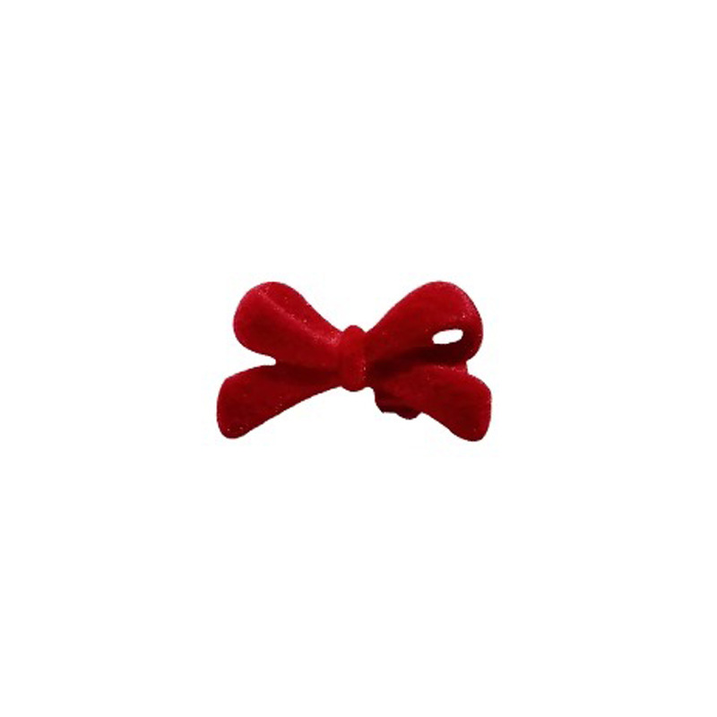 Año Nuevo rojo adornamiento de cabello de seda arco pequeño clip para el cabello de otoño y invierno lateral de la boca de la boca de la boca de la boca clip para el cabello