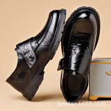 Демисезонные трендовые дышащие универсальные туфли на платформе для отдыха для кожаной обуви в английском стиле, мягкая подошва, в британском стиле