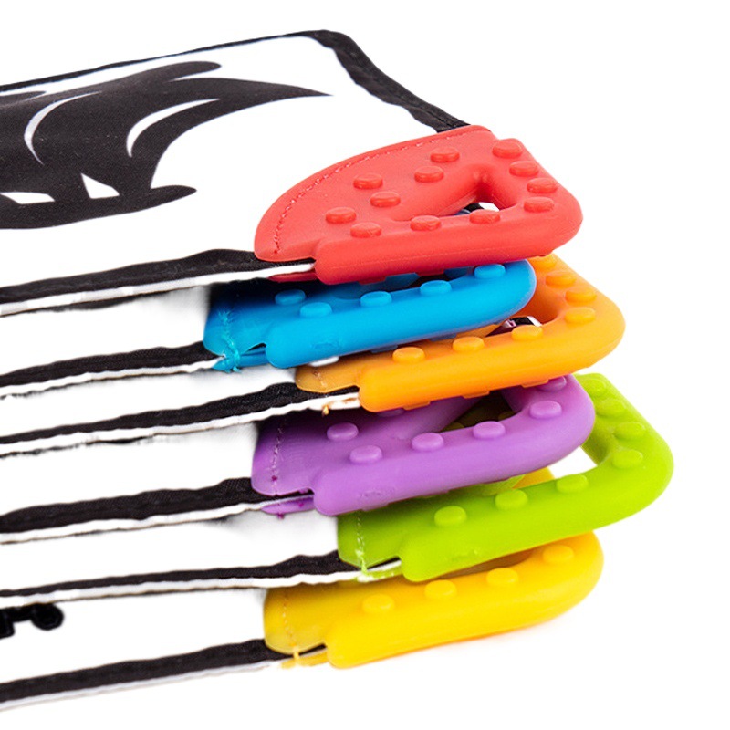 Jolly Baby inteligencia cognitiva Tarjeta de tela libro líquido protección del medio ambiente Tarjeta de tela de silicona teether juguete a prueba de lágrimas
