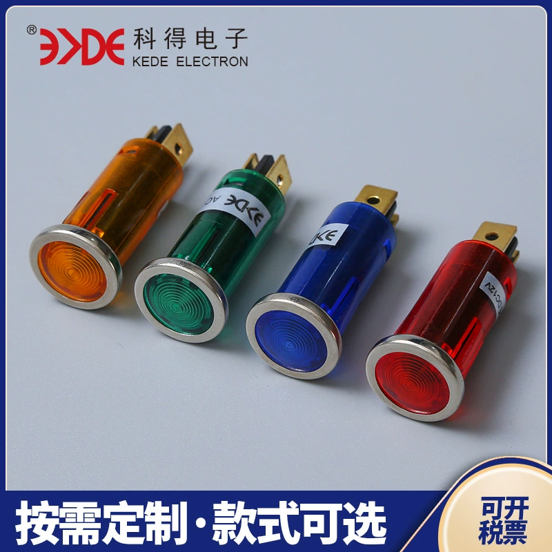 Производитель поставляет светодиодный светильник D03 с индикатором на проводе, неоновым газовым электрическим встроенным адаптером с длительным сроком службы и поддержкой нескольких напряжений.