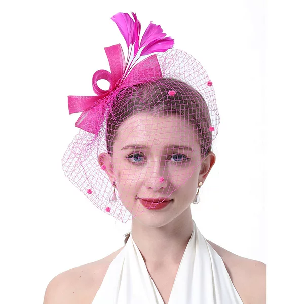 European and American Feather Headband, Retro Cheongsam Headdress, Horse Racing Festival Hat, Tea Party Hair Accessories, Night Shanghai Cheongsam Headdress