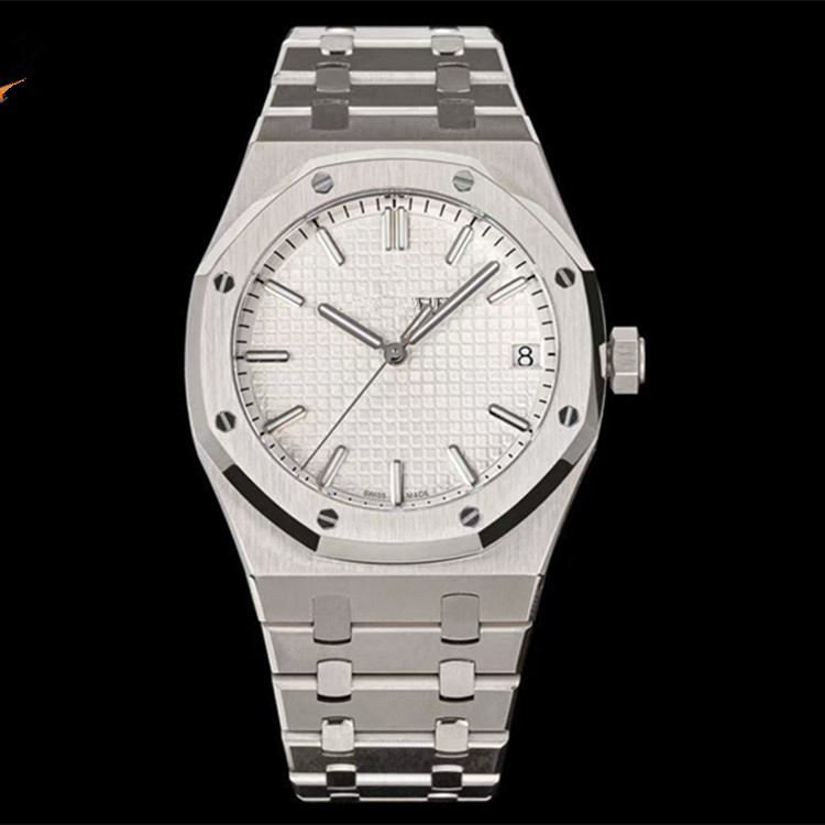 ZF Factory A Home P Royal Oak 15500 reloj mecánico automático impermeable luminoso cinturón de acero para hombre puede ser reemplazado