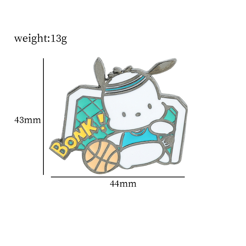 Venta caliente cien Sanrio serie de metal broche de dibujos animados coolomi Yugui perro KT gato todo-fósforo de moda insignia