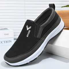 老北京布鞋男2023春季新款休閒中老年爸爸鞋軟底健步鞋一腳蹬男鞋