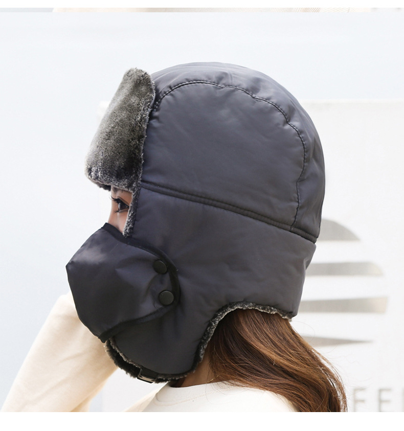 Cappelli da cacciatore Cappello semplice Lei Feng Cappello da uomo Cappello invernale Inverno invernale Bicicletta elettrica Cappello spesso antivento caldo in cotone Donna_voghion.com