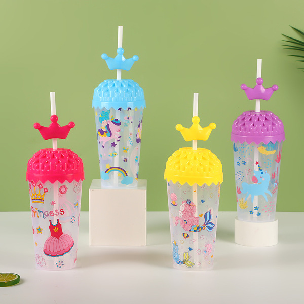 cartoon transparent plastic children's glass