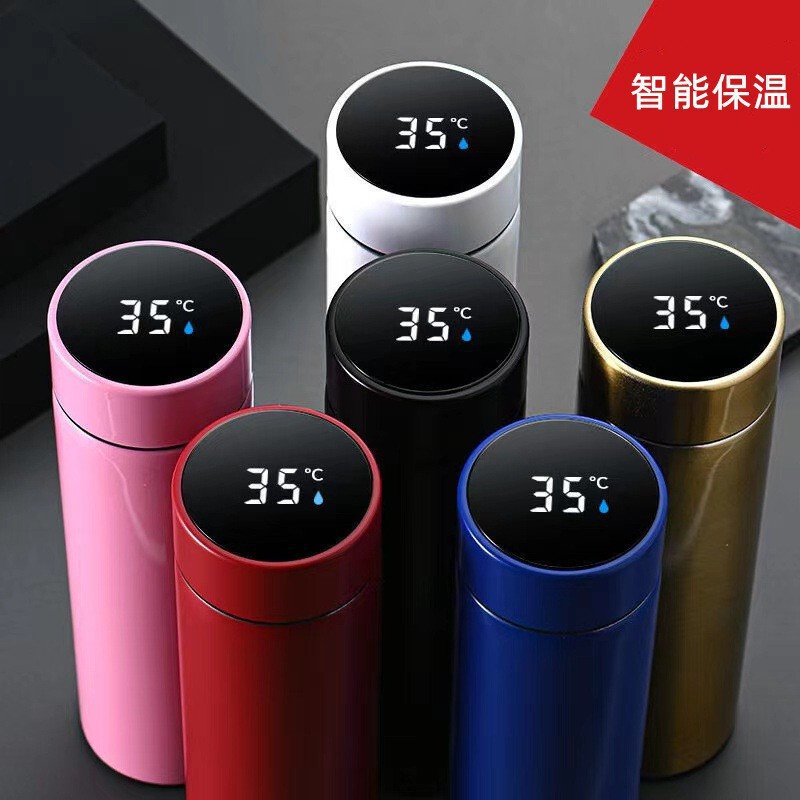 智能温度显示304不锈钢保温杯男女创意商务水杯温控杯礼品杯定 制|undefined
