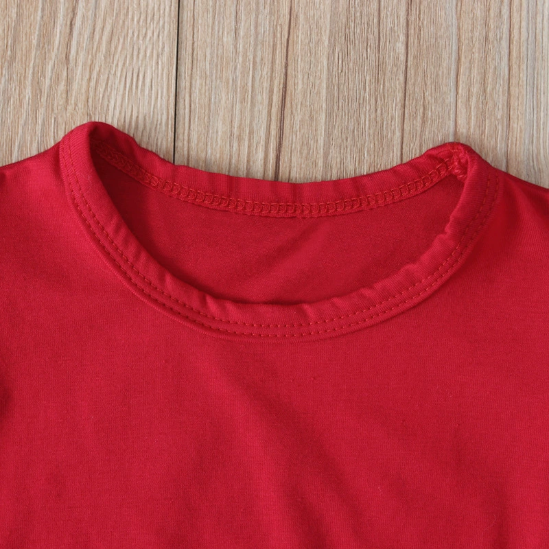 Demi-season colored long-sleeve for St. Valentine's Day, dress, skirt, set, European style, children's clothing
