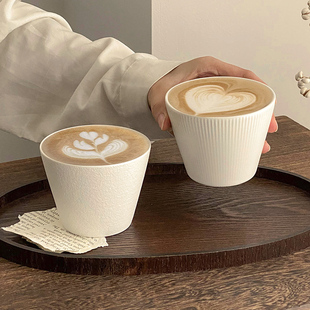 Latte Art Cup Pig Household White Coffee Cup Hand-Held Cup Ceramic Iron Cup Exquisite Mouth Cup