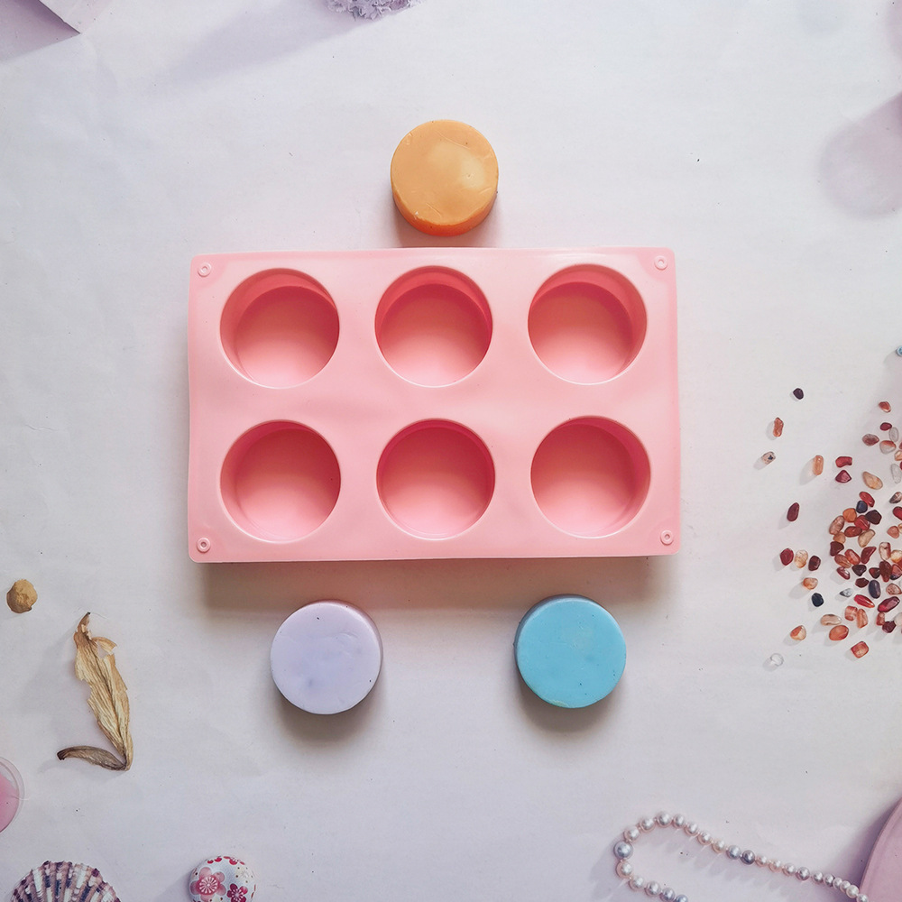 6 con cilindro pequeño 40 molde de silicona pastel helado pudín molde de postre jabón utensilios para hornear