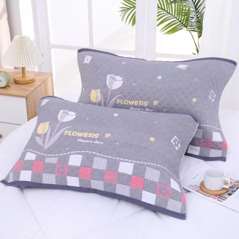 棉紗布枕巾高陽廠家洗臉三層柔軟布藝枕巾柔軟透氣批發新款家用裝