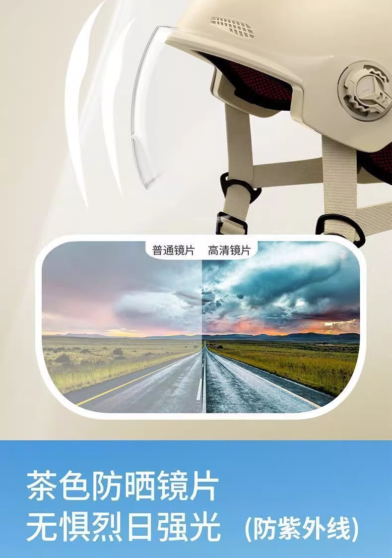 Suitable for New National Standard 3C Certified Electric Motorcycle Helmets for Men and Women, Battery Car Sun Protection, Summer and All Seasons
