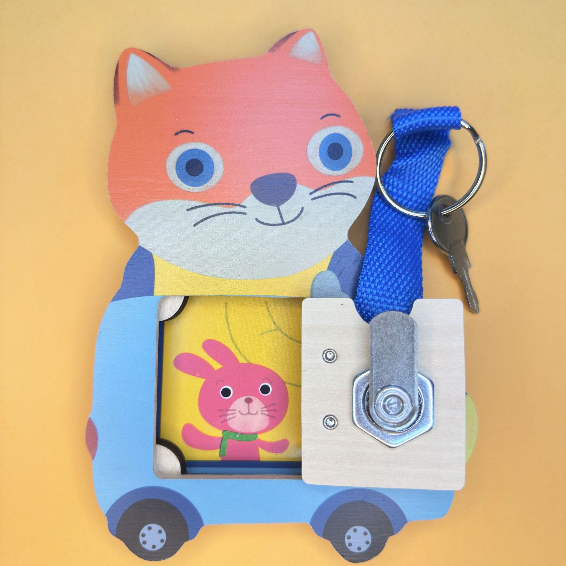 Animal lock box, fine motor skills lock opening for toddlers, educational early learning enlightenment wooden toys, busy board