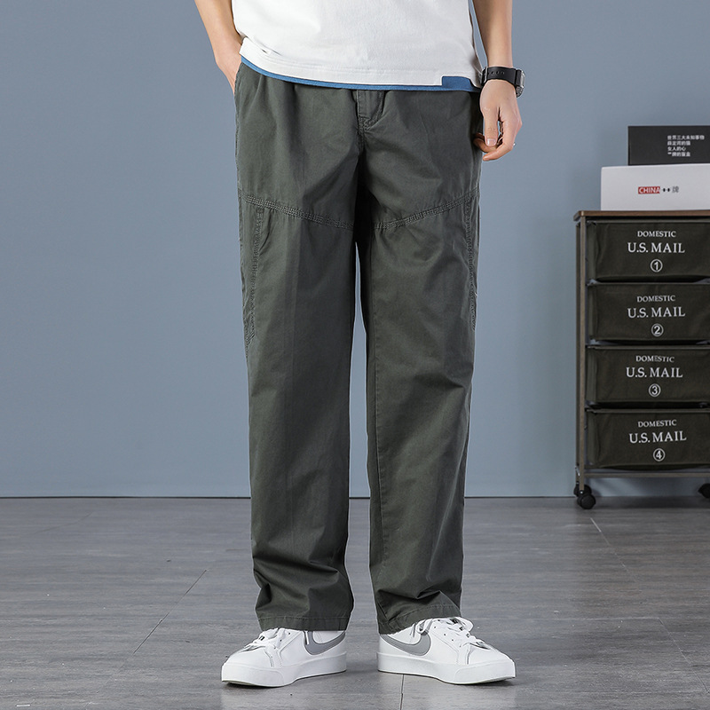 2012 Men's Casual Pants Plus Size Work Pants Thin Extra Large Size Elastic Waist Big Guy Pants Large Size Selection