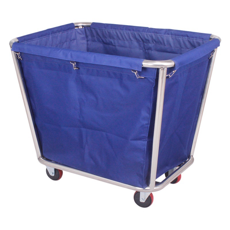 Cloth grass cart bag blue Brown beige work cart bag rectangular tapered cloth grass cart bag