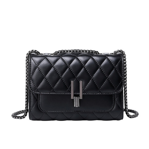 Guangzhou PU Women's Bag Live Stream Gift Small Chanel-style Checkered Chain Small Square Shoulder Bag