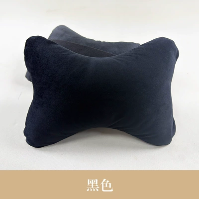 Car Neck Pillow, Short Plush, Crystal Ultra-Soft, Car Bone-Shaped Pillow for All Seasons, Direct Supply from the Manufacturer, in Stock (Headrest) - a-black-neck-pillow-3121