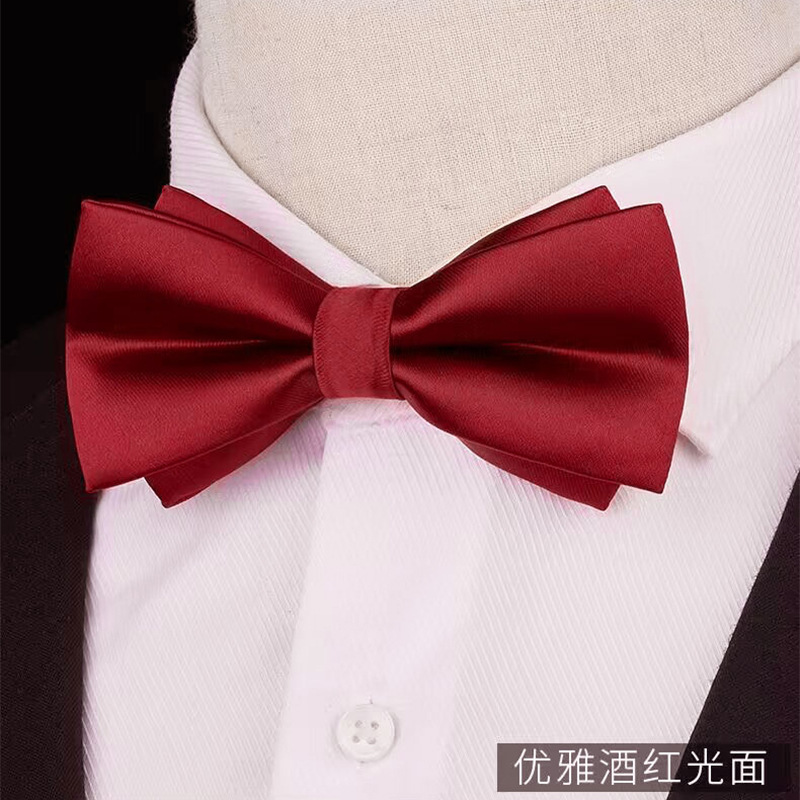 ↤↤↤(신상 연한 색상) 우아한 와인색 유광 보타이