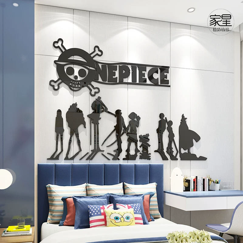 Three dimensional poster on wall, stickers for bedroom, sticker, in 3d format