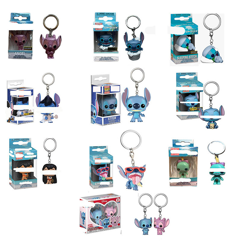 Interstellar Baby Scented Milk Tea Stitch Keychain Stitck Hand Doll Anime Cartoon Doll Pendant