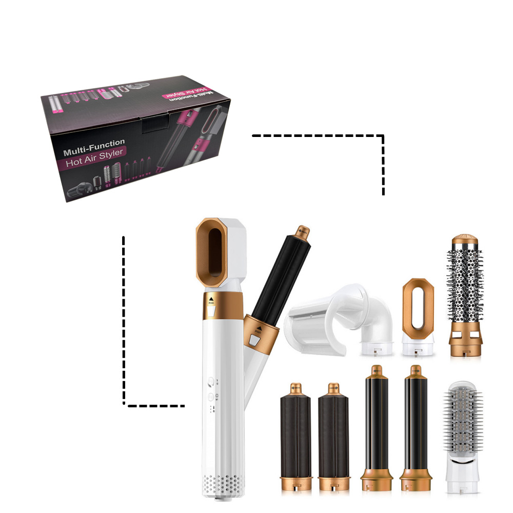 Secador de pelo multifuncional de 110.000 RPM con peine de aire caliente, rizador y alisador, con potente flujo de aire para uso doméstico. image 8