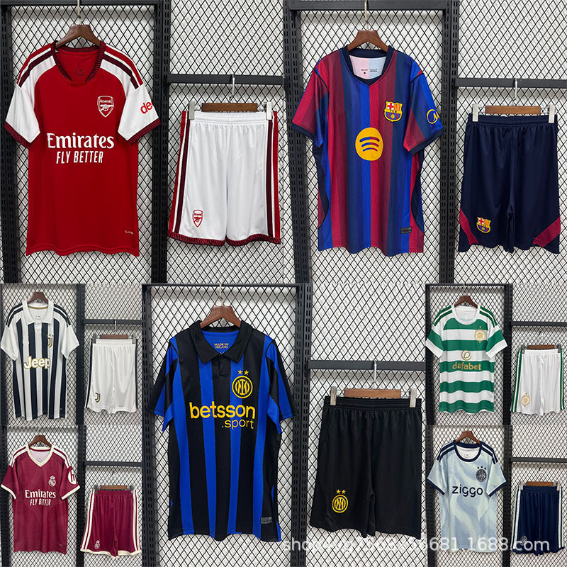 Cross-Border Wholesale 2627 World Club Adult Short-Sleeved Football Sportswear Set for Outdoor Training, Supports Number Printing Cross-Border Wholesale 2627 World Club Adult Short-Sleeved Football Sportswear Set for Outdoor Training, Supports Number Printing