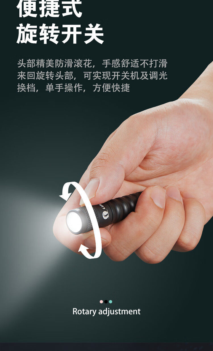 Leimingtu Edc01 Flashlight, Strong Light, Waterproof Mini Keychain Flashlight, Portable Emergency Lighting