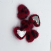 DIY leopard cloth buckle accessories Ma Mao love buckle DIY clothing decoration love buckle heart -shaped leopard cloth buckle