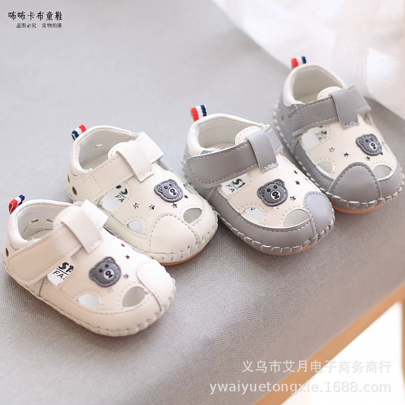 Детские сандалии, летняя детская обувь, Мужская мягкая подошва, нескользящая детская обувь для одного года, женская обувь для малышей от 6 до 12 месяцев, 8
