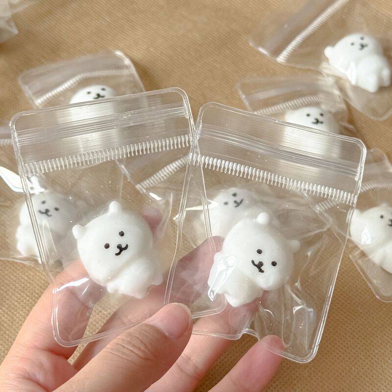 Internet-Famous Mini Self-Deprecating Bear Squishy Toy with Slow Rebound and Muddy Texture, Stress-Relief Squishy Bear Toy Gift with Creamy Feel