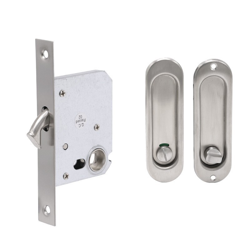 Personalizado 304 acero inoxidable puerta deslizante cerradura de puerta deslizante cerradura de puerta deslizante cerradura de gancho de mano cerradura de puerta deslizante cerradura de baño de cocina