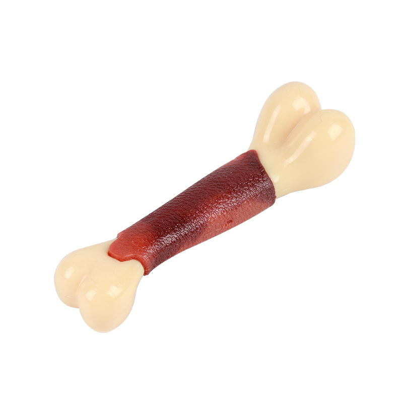 Nueva mascota molar juguete carne sabor grande perro hueso molar mordedura-resistente hueso palo en stock al por mayor image 5