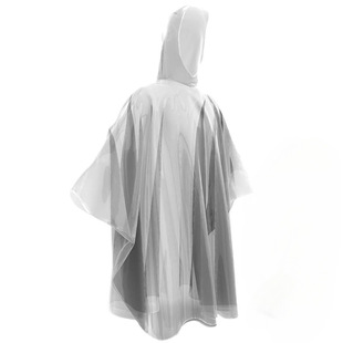 Adult Disposable Poncho Hooded Poncho Waterproof Raincoat Suitable for Men and Women Adult Emergency Transparent Cloak