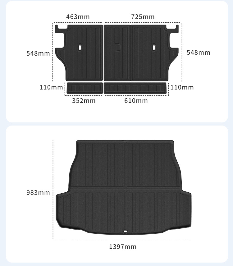 Suitable for 21-26 Models of Toyota Rav4 Rongfang Car Floor Mats, Custom-Made Tpe Floor Mats, Trunk Mat