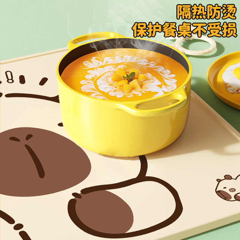 食品级硅胶餐垫小学生防水防滑硅胶垫宝宝儿童吃饭餐桌垫可爱卡通|undefined