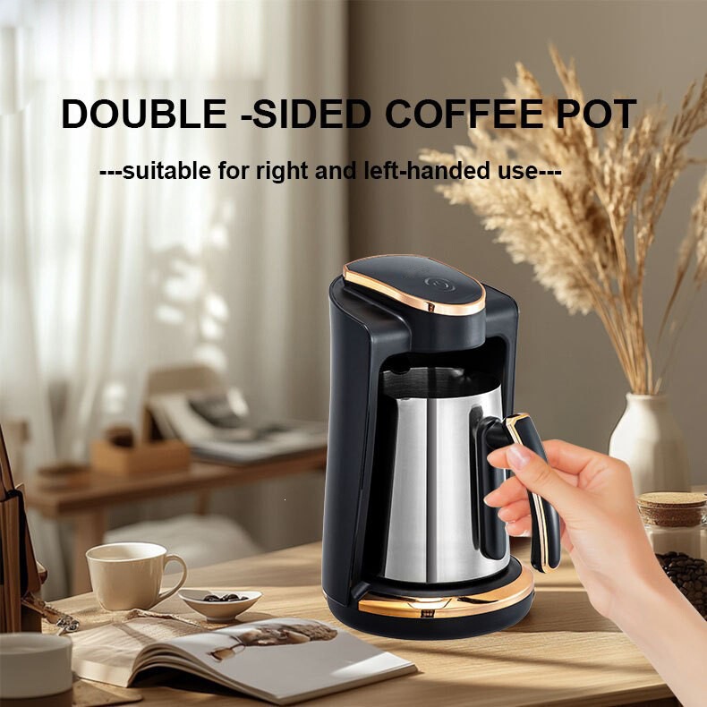 Cross-border home Turkish coffee pot, constant temperature, small office moka pot, American-style automatic coffee machine Cross-border home Turkish coffee pot, constant temperature, small office moka pot, American-style automatic coffee machine