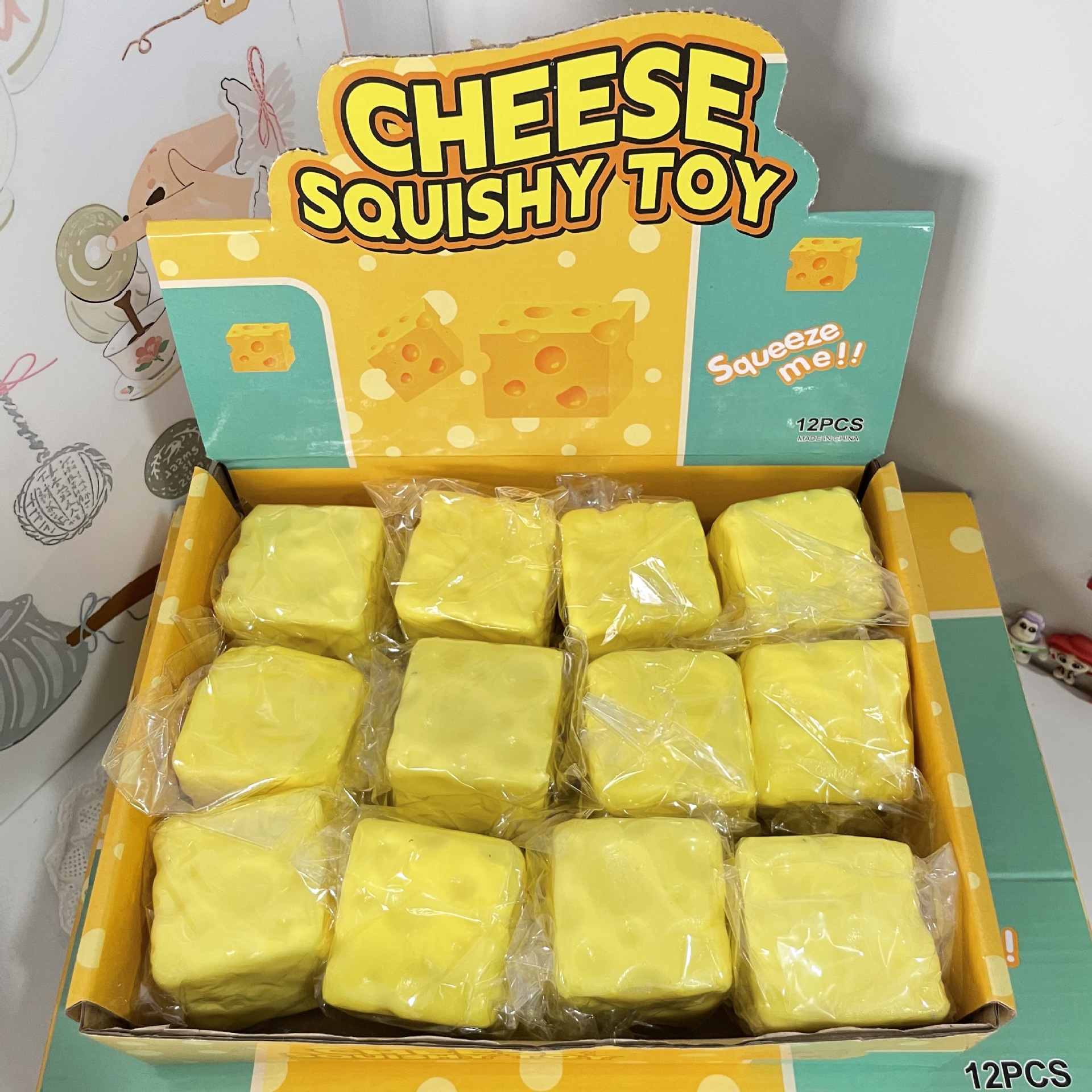 Pu slow rebound square cheese [6.5cm]